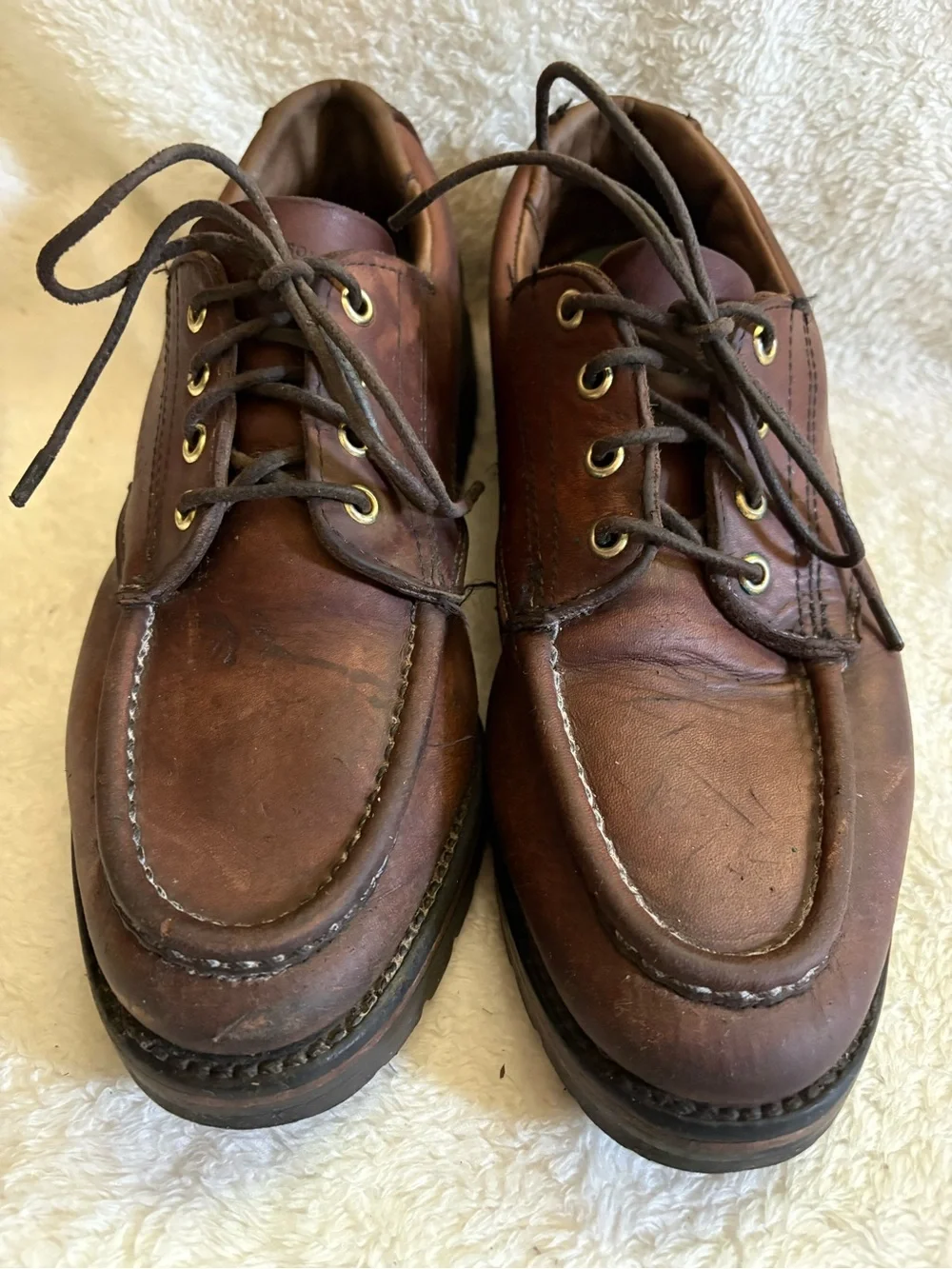 Men’s Filson Uplander Moc Toe Low Boots Brown Leather 9.5 D USA